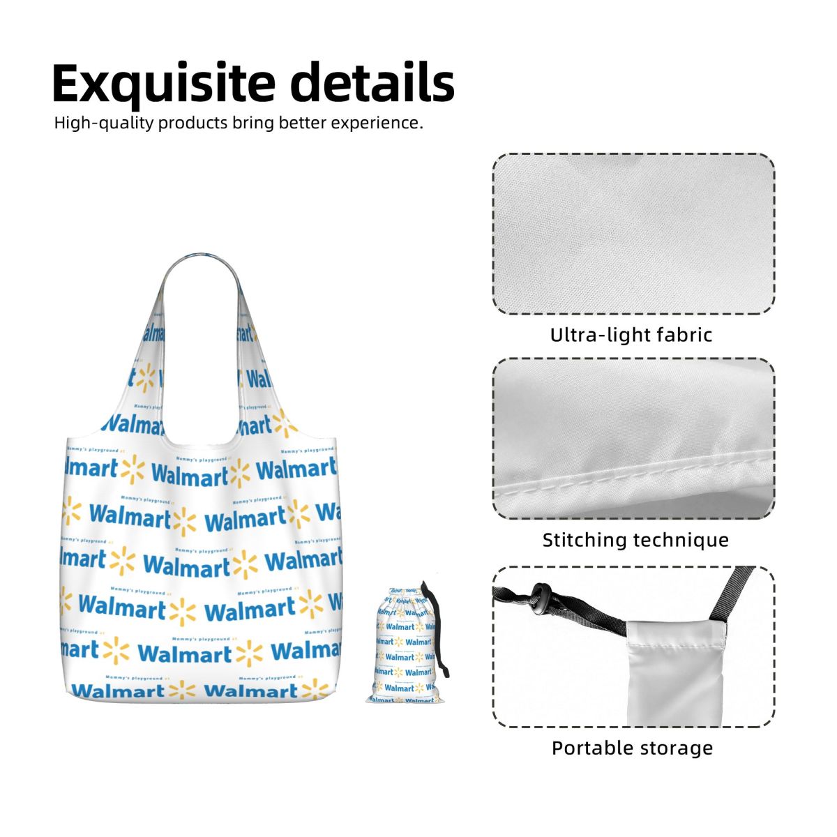 Borsa Shopper Walmart in Tela, - Women Bags Walmart recensione e prezzo